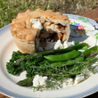 Roasted Vegetable, Spinach and Vegan Feta Pie